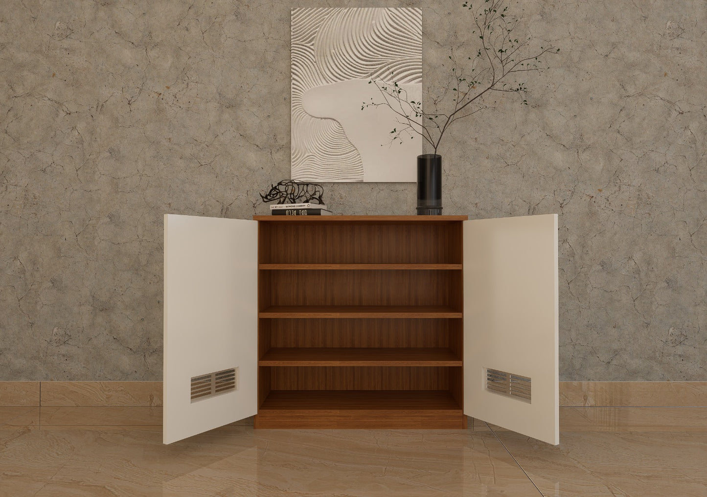 SHOE RACK WITH AIR VENTS