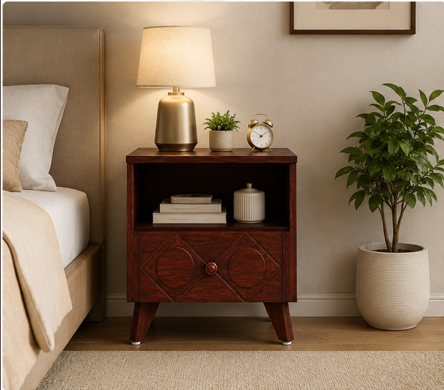 BED SIDE TABLE With bottom Drawer