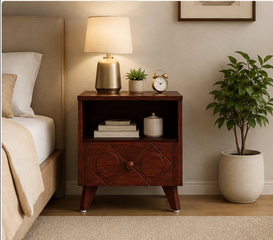 BED SIDE TABLE With bottom Drawer
