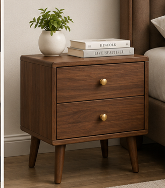 WOODEN FINISH BED SIDE TABLES