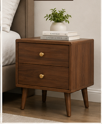 WOODEN FINISH BED SIDE TABLES