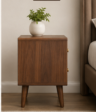 WOODEN FINISH BED SIDE TABLES