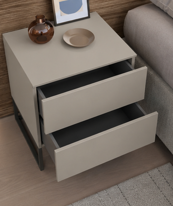 LUXUARY BED SIDE TABLE WITH 2 DRAWERS
