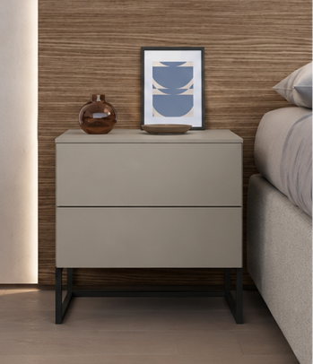 LUXUARY BED SIDE TABLE WITH 2 DRAWERS