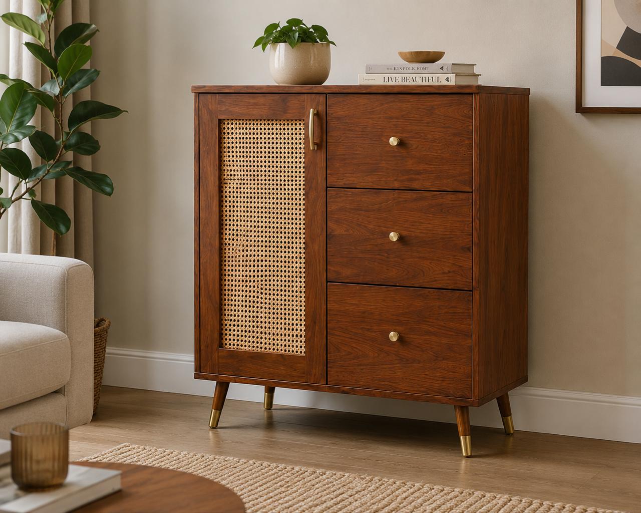 MORDERN STORAGE CABINET WITH  3 DRAWERS