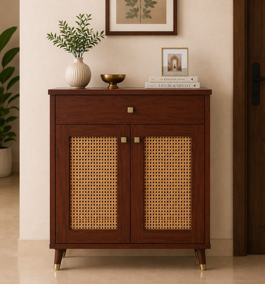 SHOE RACK WITH CANE DESIGNS