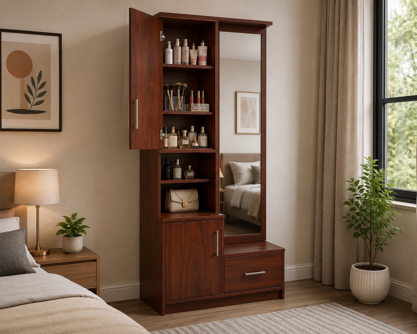 WARDROBE WITH DRESSING AND MIRROR