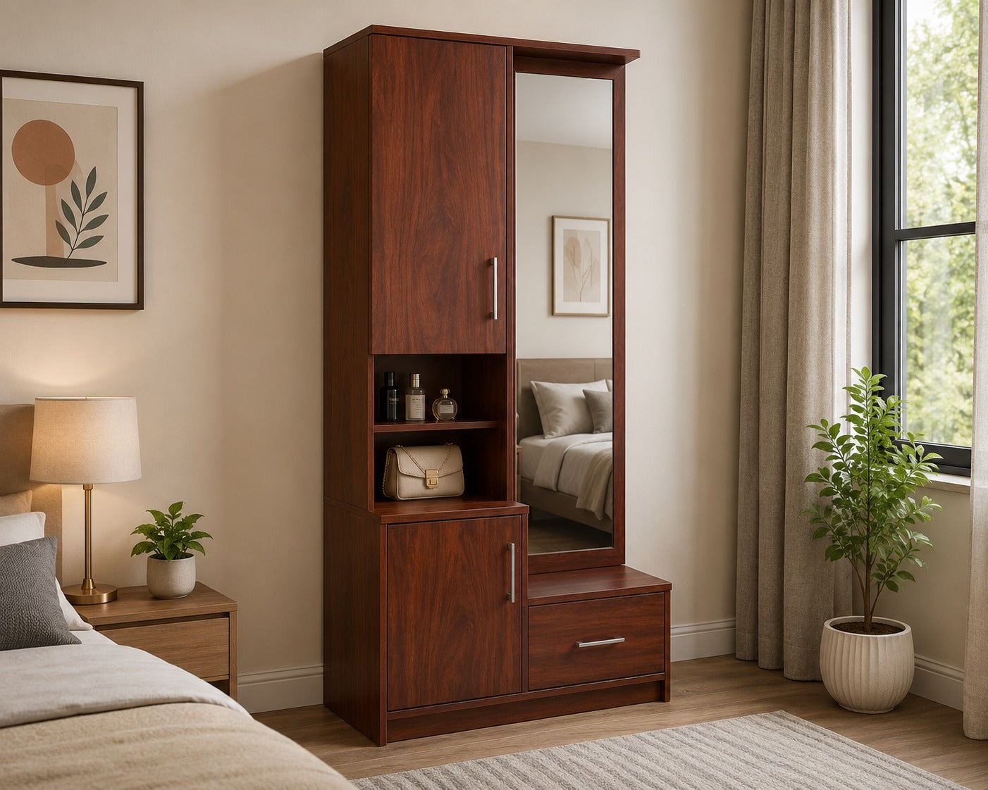 WARDROBE WITH DRESSING AND MIRROR
